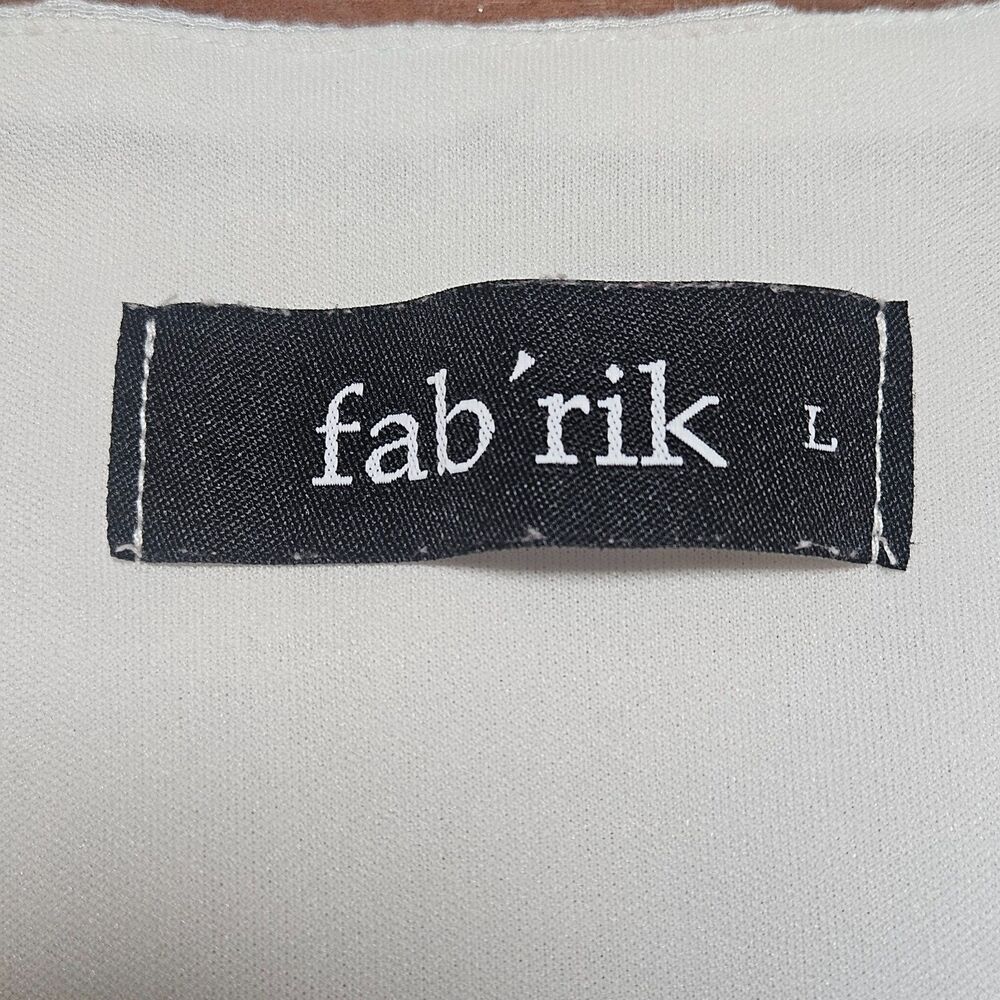 FAB'RIK Maxi Dress White Women Sz L Ruffles Tiers V-Neck Bohemian Cottagecore - Picture 3 of 11